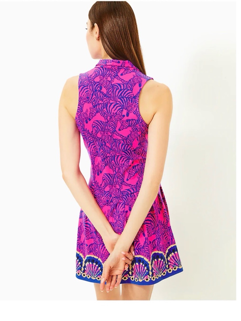 LIlly Pulitzer FEDERICA 👗 UPF 50+, PASSION FRUIT PINK LIL WILD NIGHTS. SZ SMALL - Picture 2 of 10